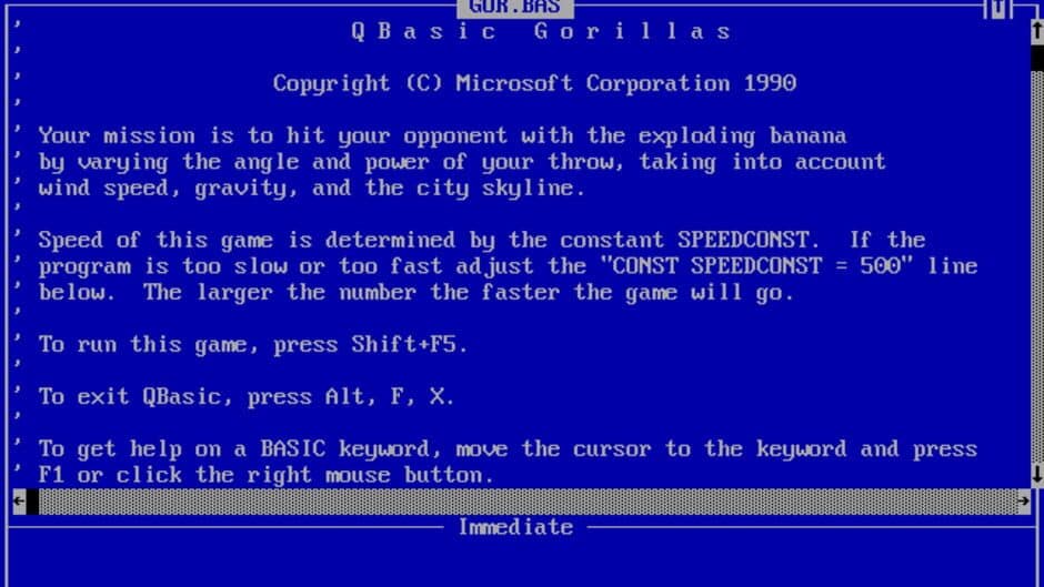 Qbasic Gorillas - Captura 5