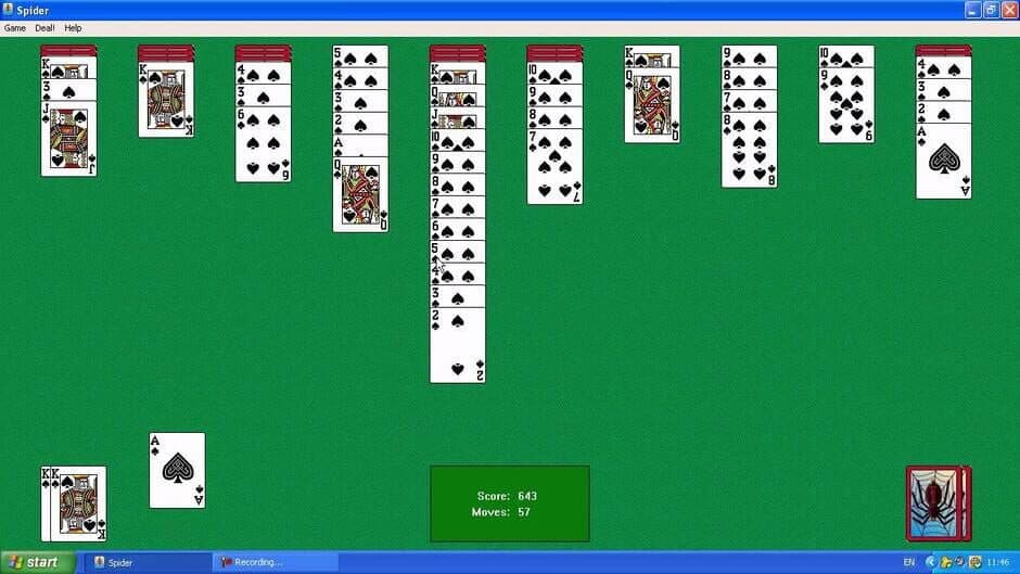 Microsoft Spider Solitaire - Captura 0