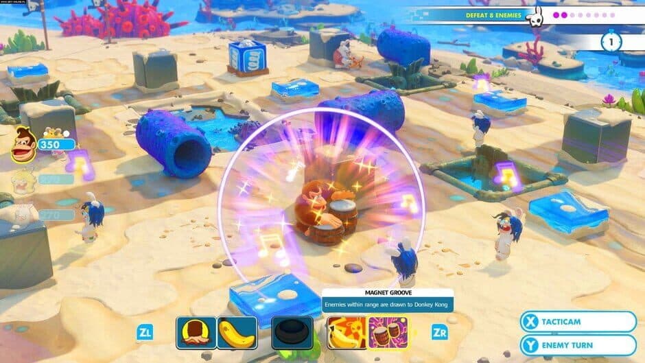 Mario + Rabbids Kingdom Battle: Donkey Kong Adventure - Captura 1
