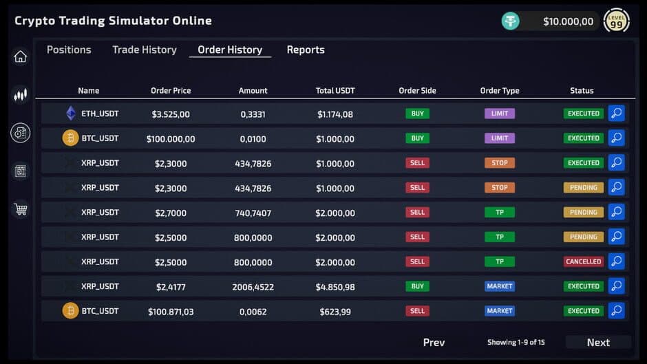 Crypto Trading Simulator - Captura 8