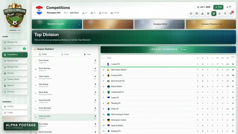 Football Club Builder - Captura 2