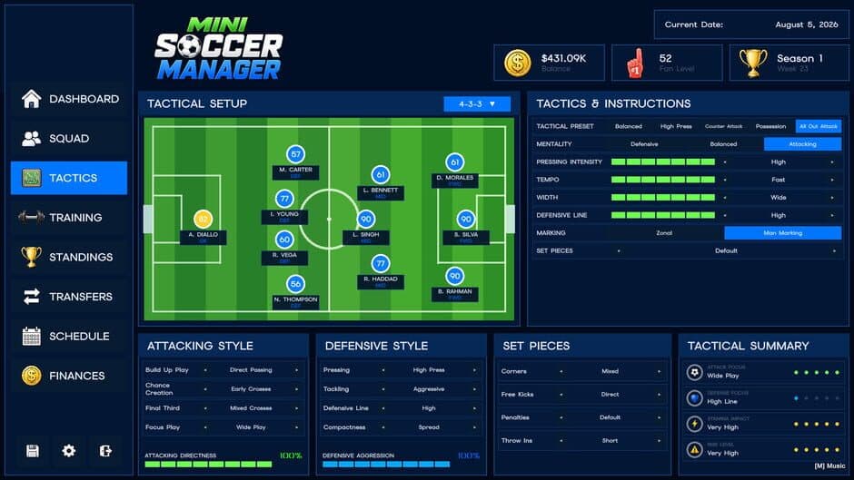 Mini Soccer Manager - Captura 4